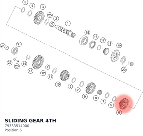 Diagram preview: SLIDING GEAR 4TH (79333514000)