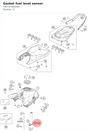 Diagram preview: Gasket fuel level sensor (C90707080090)