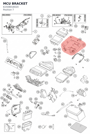 Diagram preview: MCU BRACKET (61508018020)