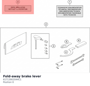 Diagram preview: Fold-away brake lever (61713902044C1)