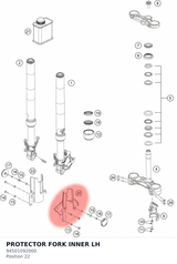 Diagram preview: PROTECTOR FORK INNER LH (94501092000)