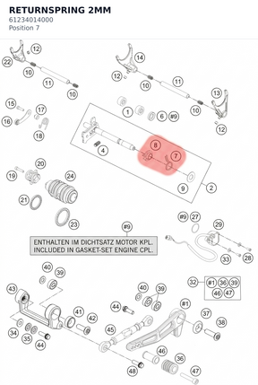 Diagram preview: RETURNSPRING 2MM (61234014000)