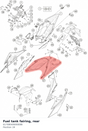Diagram preview: Fuel tank fairing, rear (61708049000EBB)
