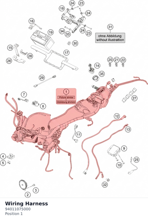 Diagram preview: Wiring Harness (94011075000)