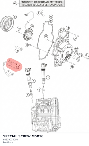 Diagram preview: SPECIAL SCREW M5X16 (60339035000)