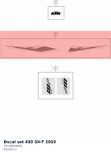 Diagram preview: Decal set 450 SX-F 2019 (79108098006)