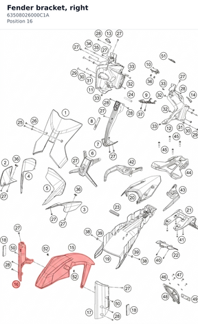 Diagram preview: Fender bracket, right (63508026000C1A)