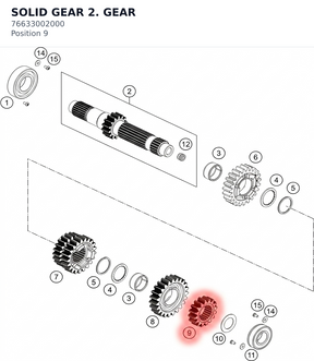 Diagram preview: SOLID GEAR 2. GEAR (76633002000)