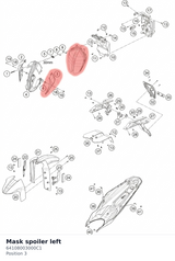 Diagram preview: Mask spoiler left (64108003000C1)