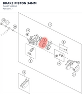 Diagram preview: BRAKE PISTON 34MM (54613305200)