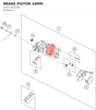 Diagram preview: BRAKE PISTON 34MM (54613305200)