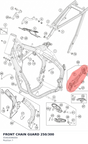 Diagram preview: FRONT CHAIN GUARD 250/300 (55403096000)