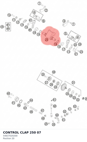Diagram preview: CONTROL CLAP 250 07 (54837020200)