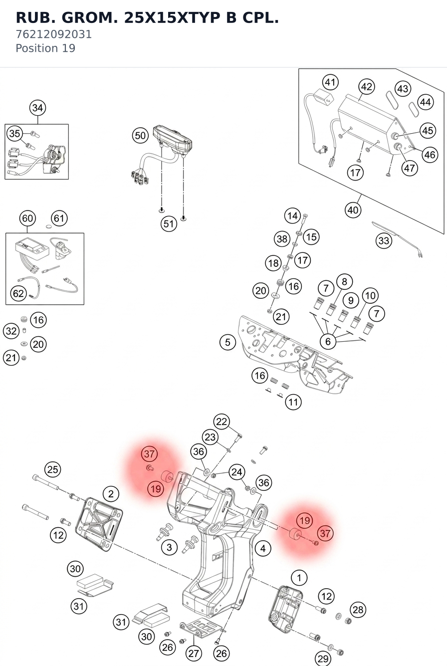 Diagram preview: RUB. GROM. 25X15XTYP B CPL. (76212092031)
