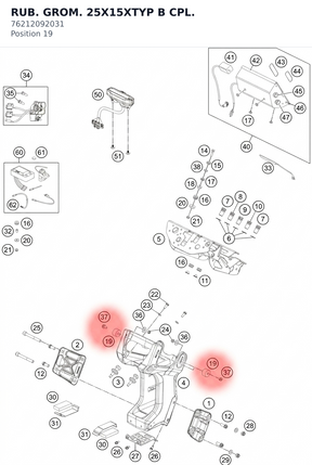 Diagram preview: RUB. GROM. 25X15XTYP B CPL. (76212092031)