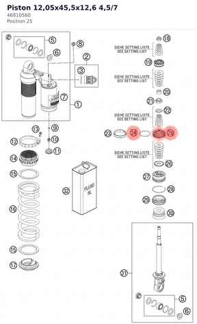 Diagram preview: Piston 12,05x45,5x12,6 4,5/7 (46810560)