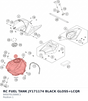 Diagram preview: RC FUEL TANK JY171174 BLACK GLOSS+LCQR (94507013000C1)