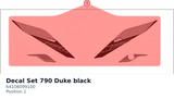 Diagram preview: Decal Set 790 Duke black (64108099100)