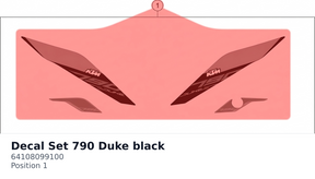 Diagram preview: Decal Set 790 Duke black (64108099100)