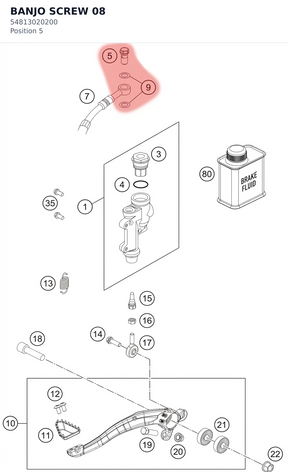 Diagram preview: BANJO SCREW              08 (54813020200)