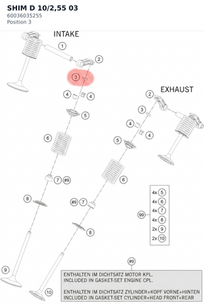 Diagram preview: SHIM D 10/2,55              03 (60036035255)