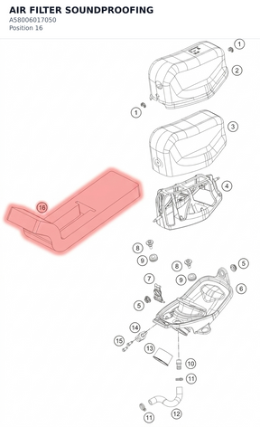 Diagram preview: AIR FILTER SOUNDPROOFING (A58006017050)