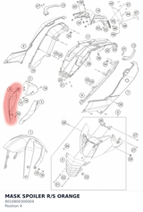 Diagram preview: MASK SPOILER R/S ORANGE (9010800300004)