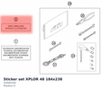 Diagram preview: Sticker set XPLOR 48 184x238 (52000165)