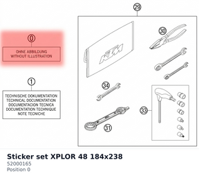 Diagram preview: Sticker set XPLOR 48 184x238 (52000165)