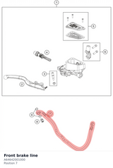 Diagram preview: Front brake line (A64642001000)