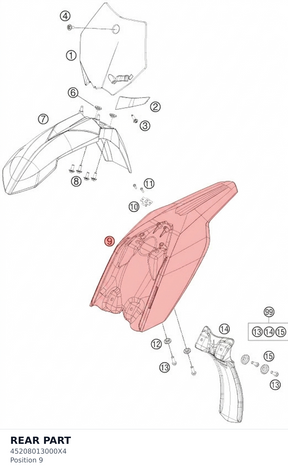 Diagram preview: REAR PART (45208013000X4)