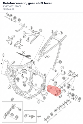 Diagram preview: Reinforcement, gear shift lever (A56034031010C1)