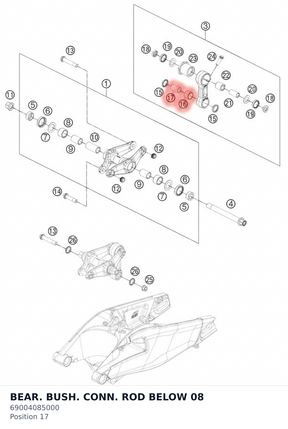 Diagram preview: BEAR. BUSH. CONN. ROD BELOW 08 (69004085000)