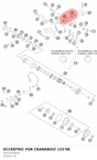 Diagram preview: ECCENTRIC FOR CRANKBOLT 125'98 (50337018044)
