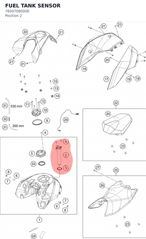 Diagram preview: FUEL TANK SENSOR (76007080000)