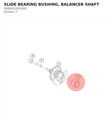 Diagram preview: SLIDE BEARING BUSHING, BALANCER SHAFT (0090001601600)