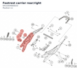 Diagram preview: Footrest carrier rear/right (6410304900033)