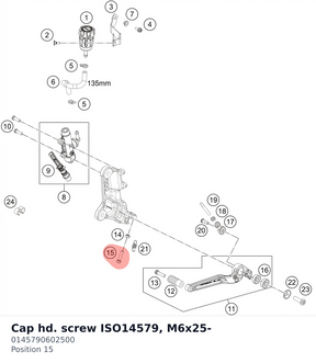 Diagram preview: Cap hd. screw ISO14579, M6x25- (0145790602500)