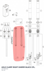 Diagram preview: AXLE CLAMP RIGHT D48MM BLACK CPL. (43578503S1)
