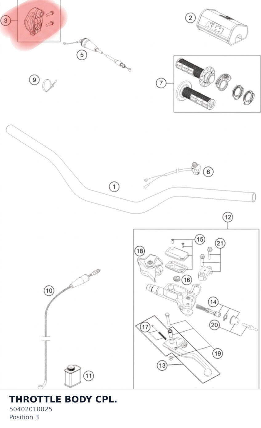 Diagram preview: THROTTLE BODY CPL. (50402010025)