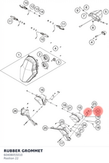 Diagram preview: RUBBER GROMMET (60408055010)