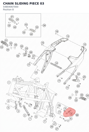 Diagram preview: CHAIN SLIDING PIECE         03 (54804067000)