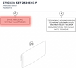 Diagram preview: STICKER SET 250 EXC-F (A49008078004)