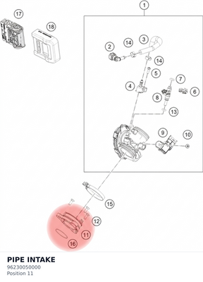 Diagram preview: PIPE INTAKE (96230050000)