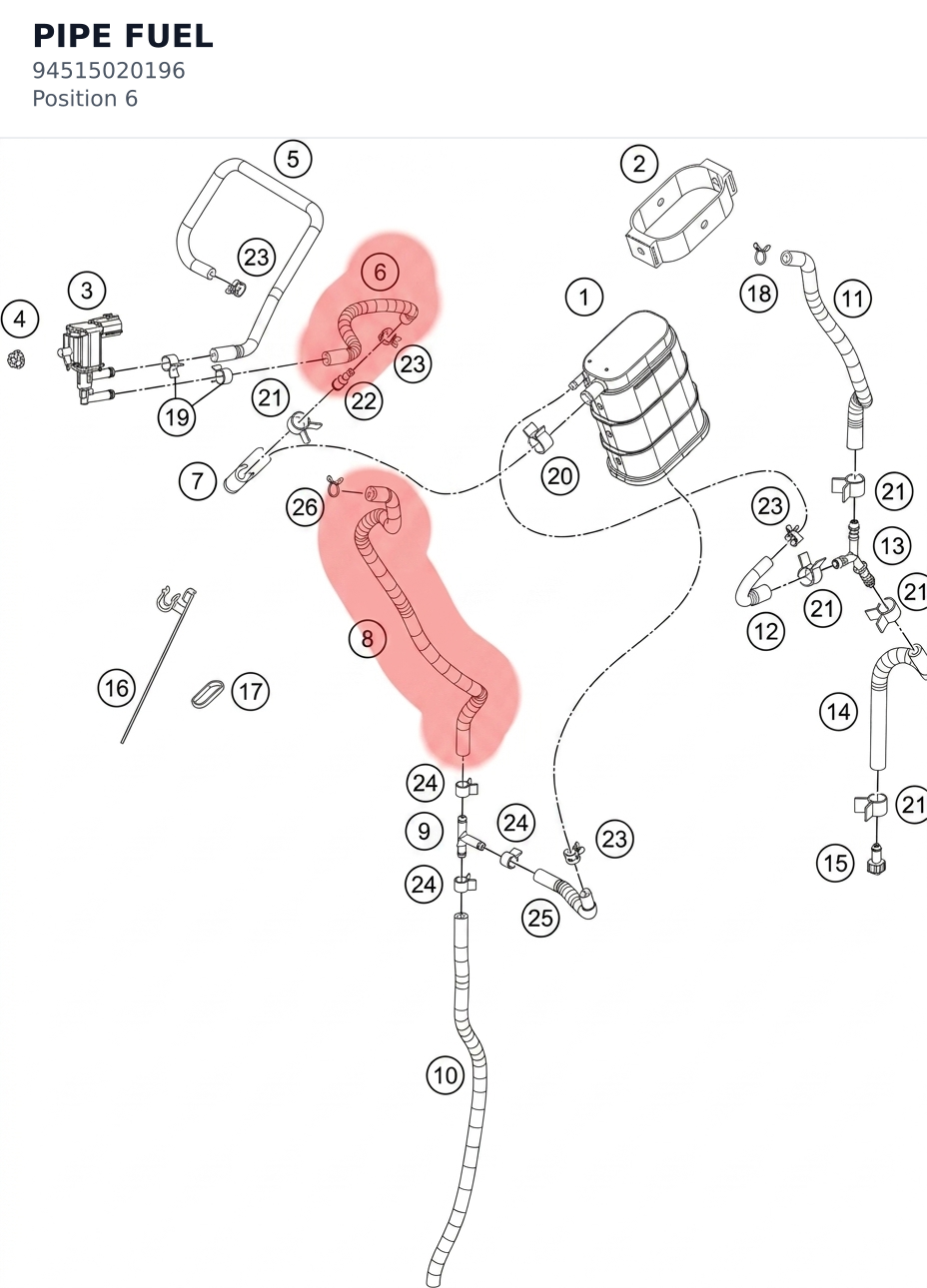 Diagram preview: PIPE FUEL (94515020196)