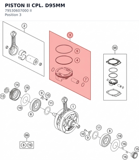 Diagram preview: PISTON II CPL. D95MM (79530607000 II)