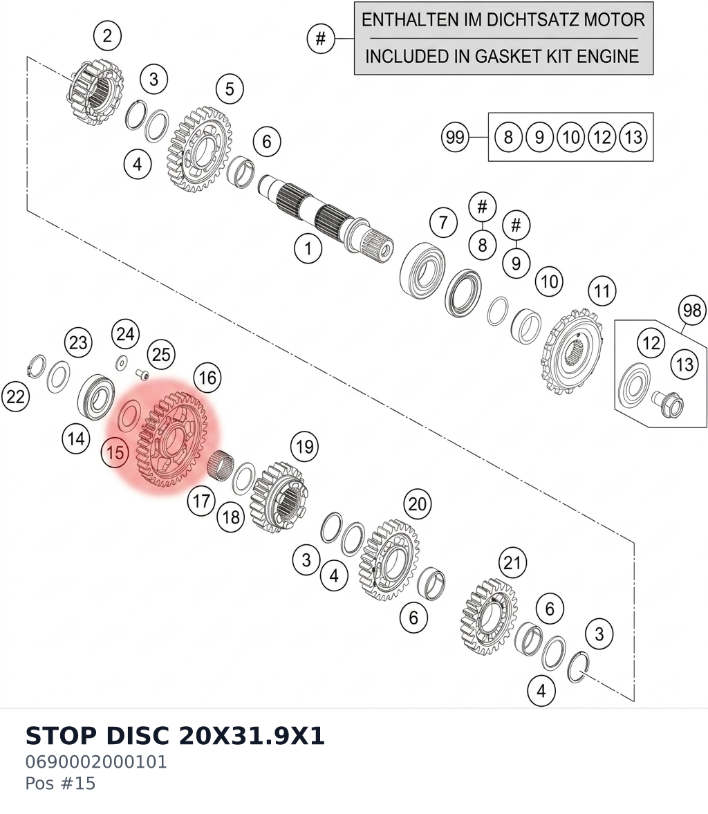 Diagram preview: STOP DISC 20X31.9X1 (0690002000101)