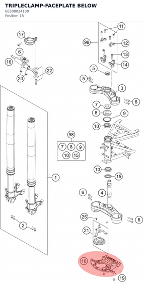 Diagram preview: TRIPLECLAMP-FACEPLATE BELOW (60308024100)