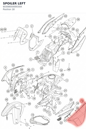 Diagram preview: SPOILER LEFT (6030805000030A)