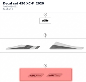 Diagram preview: Decal set 450 XC-F  2020 (79108098022)